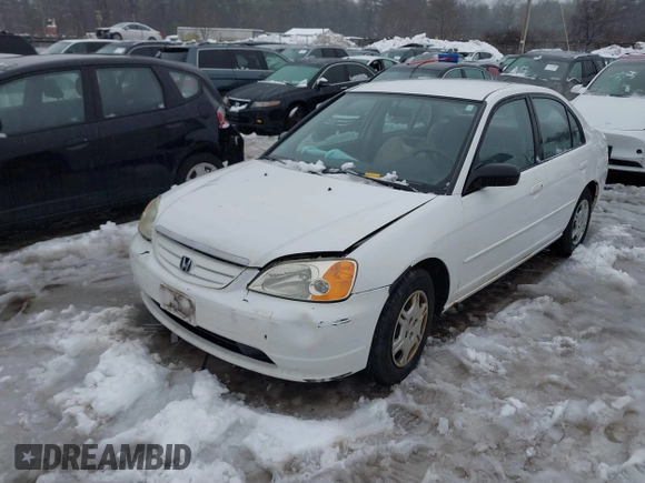 2002 Honda Civic LX with VIN 2HGES16592H517516, listed as a IAAI auction lot 41516218 with 146,957 mi miles and . Bid and sale history available at DreamBid. Image 2.