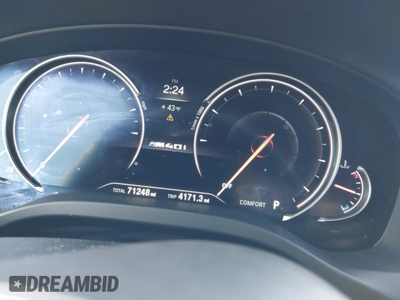 2019 BMW X3 M40i with VIN 5UXTS3C53K0Z08511, listed as a IAAI auction lot 41633123 with 71,248 mi miles and . Bid and sale history available at DreamBid. Image 7.