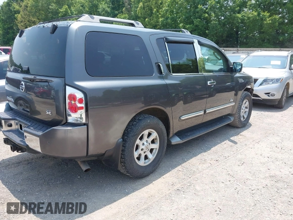 2005 Nissan Armada SE z VIN 5N1AA08B35N716999, wystawiony jako IAAI lot #42389230 z przebiegiem 185 588 mil mil oraz . Historia ofert i sprzedaży dostępna na DreamBid. Obrazek 4.