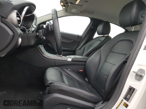 2017 Mercedes-Benz C 300 with VIN 55SWF4JB4HU232306, listed as a Copart auction lot 60287885 with 44,525 mi miles and Salvage title. Bid and sale history available at DreamBid. Image 7.