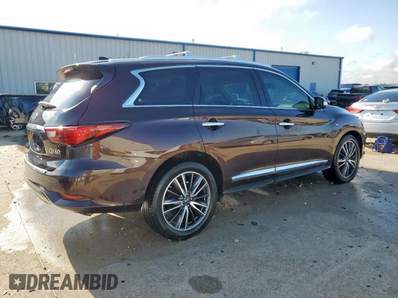 2019 Infiniti QX60 Pure with VIN 5N1DL0MN0KC504592, listed as a Copart auction lot 57896385 with 99,185 mi miles and Salvage title. Bid and sale history available at DreamBid. Image 3.