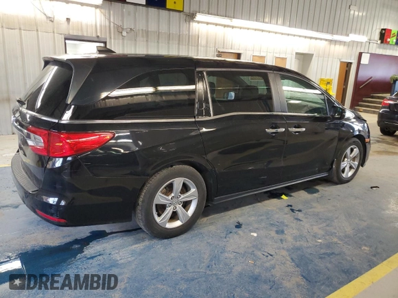 2019 Honda Odyssey EX-L z VIN 5FNRL6H75KB095341, wystawiony jako Copart lot #56563125 z przebiegiem 33 803 mil mil oraz Szkoda całkowita • Salvage title. Historia ofert i sprzedaży dostępna na DreamBid. Obrazek 3.