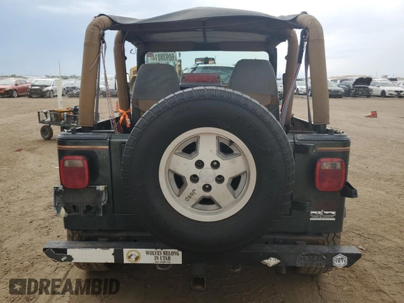 1995 Jeep Wrangler Sahara with VIN 1J4FY49S3SP264977, listed as a Copart auction lot 60938014 with 681 mi miles and Clean Title. Bid and sale history available at carsss.com. Image 6.