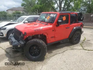 2022 Jeep Wrangler Willys with VIN 1C4GJXAN2NW227144, listed as a Copart auction lot 59463575 with 61,265 mi miles and Clean title. Bid and sale history available at DreamBid. Image 1.