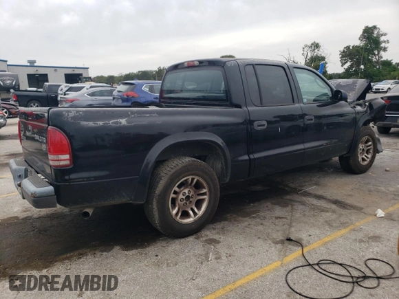 2004 Dodge Dakota Sport with VIN 1D7HL38K04S553703, listed as a Copart auction lot 70974374 with 0 mi miles and Salvage Title. Bid and sale history available at carsss.com. Image 3.