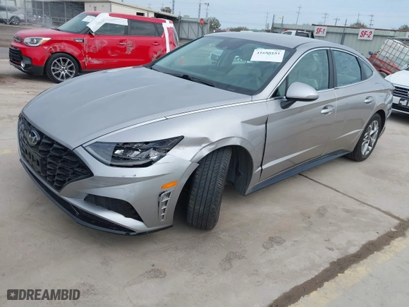 2021 Hyundai Sonata SEL with VIN KMHL64JA6MA146585, listed as a IAAI auction lot 41680181 with 34,119 mi miles. Bid and sale history available at carsss.com. Image 2.