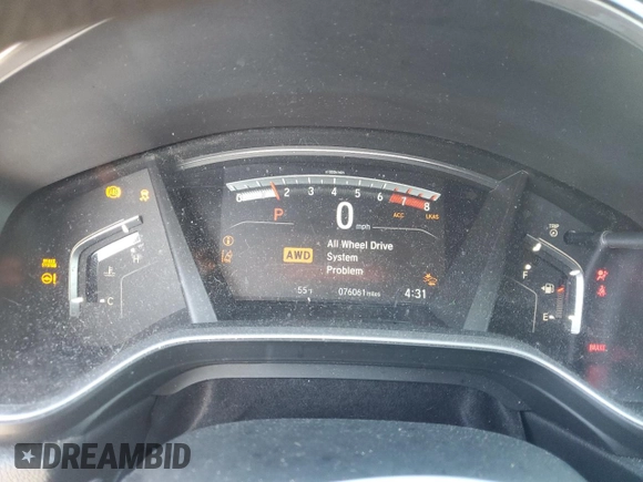 2020 Honda CR-V EX with VIN 2HKRW2H50LH658216, listed as a Copart auction lot 49878945 with 76,061 mi miles and Salvage Title. Bid and sale history available at carsss.com. Image 9.
