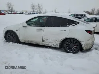 2022 Tesla Model Y Performance with VIN 7SAYGDEF4NF378191, listed as a Copart auction lot 42691915 with Not Provided miles and Salvage Title. Bid and sale history available at DreamBid. Image 2.