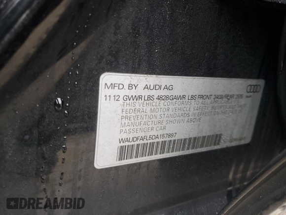 2013 Audi A4 Premium z VIN WAUDFAFL5DA157897, wystawiony jako Copart lot #47592725 z przebiegiem 95 773 mil mil oraz Czysty tytuł • Clean title. Historia ofert i sprzedaży dostępna na DreamBid. Obrazek 12.