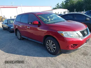 2014 Nissan Pathfinder S z VIN 5N1AR2MM6EC728118, wystawiony jako IAAI lot #42803212 z przebiegiem Nie podano mil oraz . Historia ofert i sprzedaży dostępna na DreamBid. Obrazek 1.