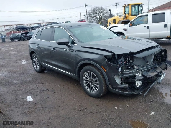 2019 Lincoln Nautilus Select with VIN 2LMPJ8K91KBL61745, listed as a IAAI auction lot 42020381 with 20,080 mi miles. Bid and sale history available at carsss.com. Image 1.
