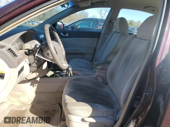 2006 Hyundai Sonata GLS with VIN 5NPEU46F76H090837, listed as a Copart auction lot 80786564 with 109,886 mi miles and Clean Title. Bid and sale history available at DreamBid. Image 7.