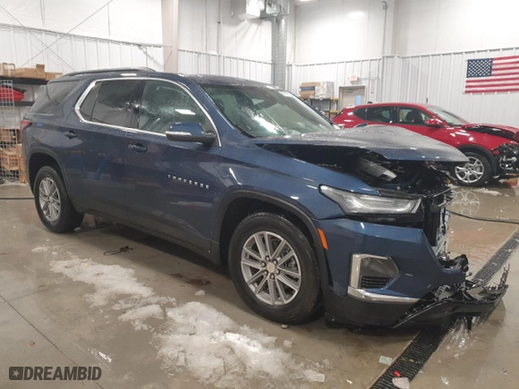 2022 Chevrolet Traverse LT Cloth with VIN 1GNEVGKW1NJ195357, listed as a Copart auction lot 87198774 with 34,327 mi miles and Salvage Title. Bid and sale history available at carsss.com. Image 4.