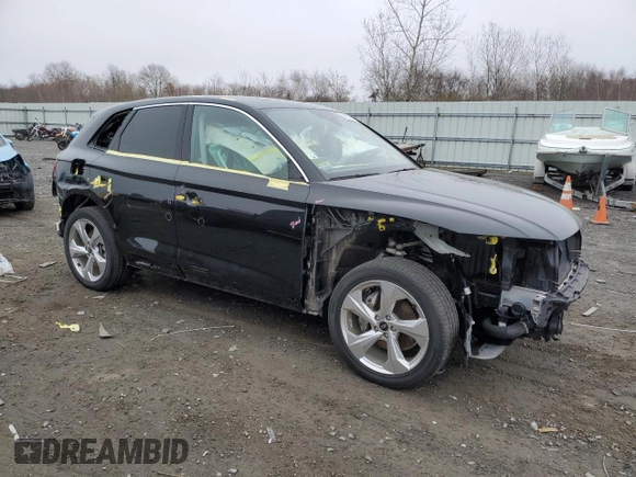 2021 Audi Q5 Premium Plus with VIN WA1BAAFY9M2035407, listed as a Copart auction lot 49468485 with 36,830 mi miles and Salvage Title. Bid and sale history available at carsss.com. Image 4.