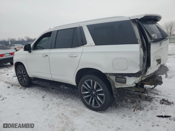 2021 Cadillac Escalade Premium Luxury with VIN 1GYS4BKL4MR414197, listed as a Copart auction lot 88093605 with 63,196 mi miles and Salvage Title. Bid and sale history available at carsss.com. Image 2.