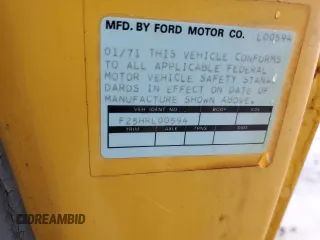 1971 Ford F-250 с VIN F25HRL00594, выставлен на аукционе Copart как лот 86818544 с пробегом 61 417 миль миль и Списание • Salvage title. История ставок и продаж доступна на DreamBid. Изображение 12.
