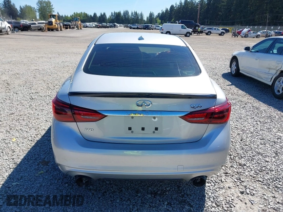 2018 Infiniti Q50 3.0t Luxe with VIN JN1EV7AR1JM443400, listed as a IAAI auction lot 42174726 with 74,677 mi miles. Bid and sale history available at carsss.com. Image 17.