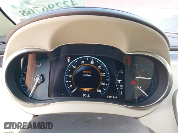 2016 Buick LaCrosse with VIN 1G4GA5G33GF113145, listed as a IAAI auction lot 42296768 with 58,374 mi miles and . Bid and sale history available at DreamBid. Image 7.