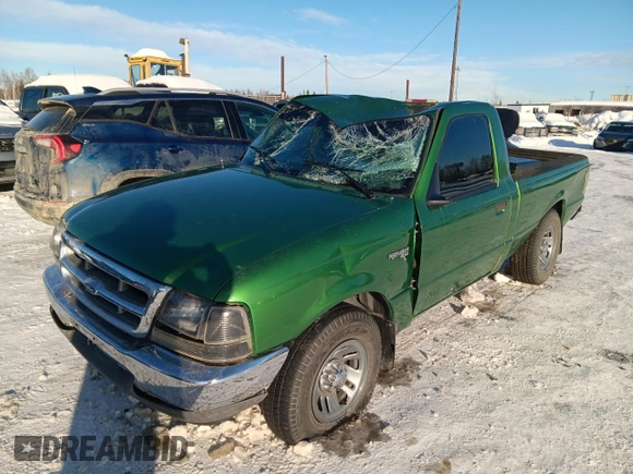 1999 Ford Ranger XL with VIN 1FTYR10C6XUA21866, listed as a Copart auction lot 47323715 with 191,074 mi miles and Salvage Title. Bid and sale history available at carsss.com. Image 1.