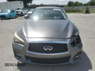 2015 Infiniti Q50 with VIN JN1BV7AP9FM332795, listed as a Copart auction lot 63416925 with 106,986 mi miles and Salvage title. Bid and sale history available at DreamBid. Image 5.