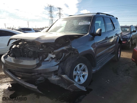 2006 Toyota Sequoia SR5 with VIN 5TDBT44A36S265835, listed as a Copart auction lot 47390225 with 240,775 mi miles and Salvage Title. Bid and sale history available at carsss.com. Image 1.