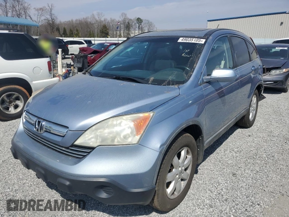 2008 Honda CR-V EX-L with VIN 5J6RE487X8L006300, listed as a Copart auction lot 49035105 with 230,770 mi miles and Salvage Title. Bid and sale history available at carsss.com. Image 1.