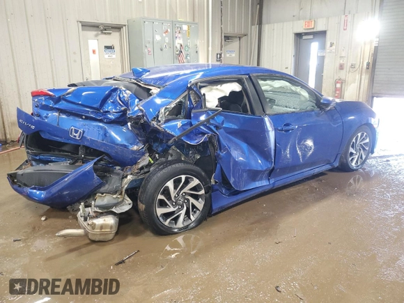 2017 Honda Civic Sedan EX with VIN 19XFC2F77HE035056, listed as a Copart auction lot 49840265 with 128,743 mi miles and Salvage Title. Bid and sale history available at carsss.com. Image 3.