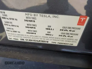 2018 Tesla Model S 75D with VIN 5YJSA1E24JF292518, listed as a IAAI auction lot 42247256 with 40,160 mi miles and . Bid and sale history available at DreamBid. Image 9.