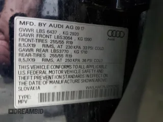 2018 Audi Q7 Premium Plus with VIN WA1LHAF75JD013380, listed as a Copart auction lot 58324865 with 92,877 mi miles and Salvage title. Bid and sale history available at DreamBid. Image 13.
