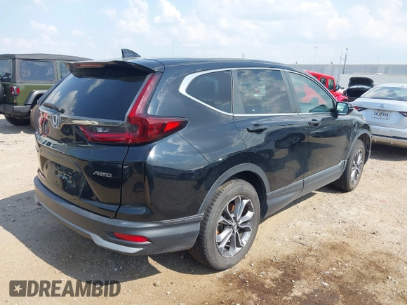 2022 Honda CR-V EX with VIN 2HKRW2H52NH637998, listed as a IAAI auction lot 38094860 with 48,753 mi miles. Bid and sale history available at carsss.com. Image 4.