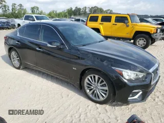 2019 Infiniti Q50 3.0t LUXE with VIN JN1EV7AR8KM551823, listed as a Copart auction lot 53848665 with 34,705 mi miles and Salvage Title. Bid and sale history available at carsss.com. Image 4.