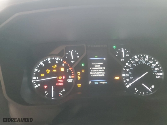 2023 Toyota Tundra 4WD Limited with VIN 5TFJA5DB2PX104372, listed as a Copart auction lot 45232005 with 19,989 mi miles and Salvage Title. Bid and sale history available at carsss.com. Image 9.