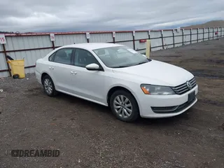 2012 Volkswagen Passat S w/Appearance with VIN 1VWAH7A37CC095106, listed as a IAAI auction lot 41812658 with 173,867 mi miles. Bid and sale history available at carsss.com. Image 1.