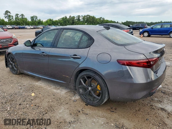 2020 Alfa Romeo Giulia Ti with VIN ZARFAMBNXL7637986, listed as a Copart auction lot 59406215 with 46,350 mi miles and Salvage title. Bid and sale history available at DreamBid. Image 2.