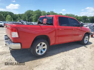 2021 Ram 1500 Lone Star with VIN 1C6RREFTXMN630958, listed as a Copart auction lot 55039995 with 53,497 mi miles and Salvage title. Bid and sale history available at DreamBid. Image 3.