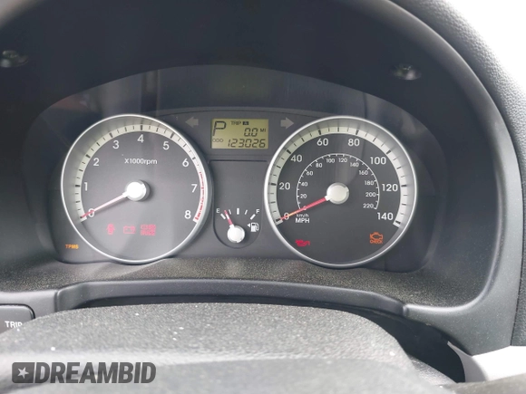 2009 Hyundai Accent Auto GLS with VIN KMHCN46C69U313921, listed as a IAAI auction lot 42011166 with 123,026 mi miles. Bid and sale history available at carsss.com. Image 7.