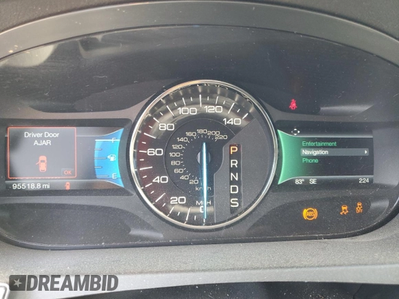 2014 Ford Edge SEL with VIN 2FMDK3JC2EBB35469, listed as a Copart auction lot 52348165 with 95,518 mi miles and Salvage Title. Bid and sale history available at carsss.com. Image 9.