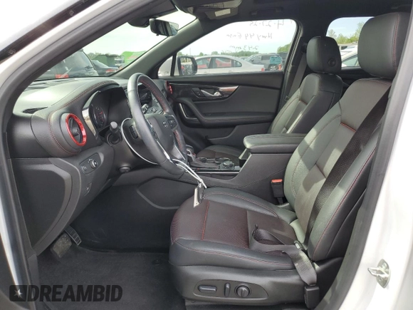 2021 Chevrolet Blazer RS with VIN 3GNKBKRS3MS548714, listed as a Copart auction lot 55111335 with 49,938 mi miles and Salvage title. Bid and sale history available at DreamBid. Image 7.