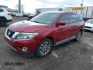 2013 Nissan Pathfinder SV with VIN 5N1AR2MM0DC654824, listed as a IAAI auction lot 41747859 with 162,673 mi miles. Bid and sale history available at carsss.com. Image 2.