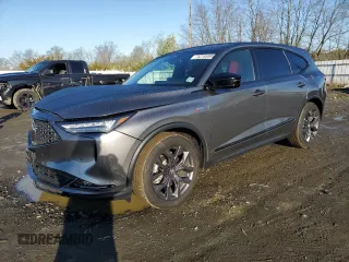 2022 Acura MDX w/A-Spec Package with VIN 5J8YE1H0XNL046182, listed as a Copart auction lot 52185995 with 34,758 mi miles and Salvage title. Bid and sale history available at DreamBid. Image 1.