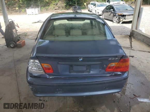 2005 BMW 3 Series 325i with VIN WBAEV33415KX10041, listed as a Copart auction lot 61673545 with 117,294 mi miles and Salvage title. Bid and sale history available at DreamBid. Image 6.