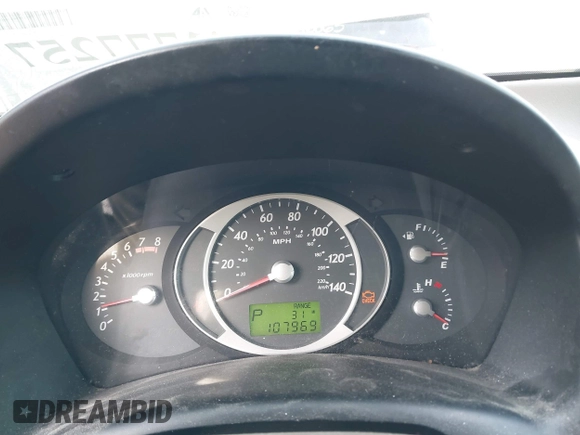 2007 Hyundai Tucson SE with VIN KM8JN12D47U485334, listed as a IAAI auction lot 41777257 with 107,969 mi miles. Bid and sale history available at carsss.com. Image 7.