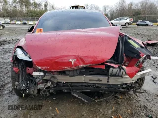 2022 Tesla Model 3 with VIN 5YJ3E1EAXNF187262, listed as a Copart auction lot 86545314 with 85,718 mi miles and Salvage Title. Bid and sale history available at DreamBid. Image 5.