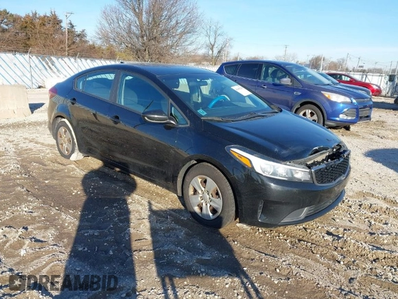 2017 Kia Forte LX with VIN 3KPFK4A72HE025931, listed as a IAAI auction lot 41489215 with 128,139 mi miles. Bid and sale history available at carsss.com. Image 1.