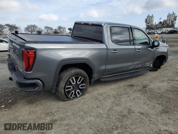 2021 GMC Sierra 1500 AT4 with VIN 1GTP9EED8MZ447240, listed as a Copart auction lot 47469775 with 58,807 mi miles and Salvage Title. Bid and sale history available at carsss.com. Image 3.