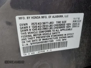 2017 Acura MDX Technology with VIN 5FRYD4H52HB017389, listed as a Copart auction lot 49911175 with 89,676 mi miles and Salvage Title. Bid and sale history available at DreamBid. Image 13.