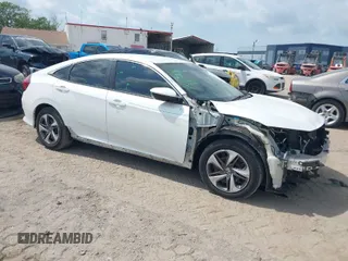 2019 Honda Civic Sedan LX with VIN 19XFC2F65KE015967, listed as a IAAI auction lot 41870056 with 88,694 mi miles. Bid and sale history available at carsss.com. Image 1.