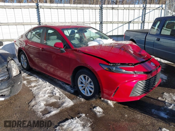 2025 Toyota Camry LE с VIN 4T1DBADK3SU011319, выставлен на аукционе IAAI как лот 41430879 с пробегом 2 366 миль миль и . История ставок и продаж доступна на DreamBid. Изображение 1.