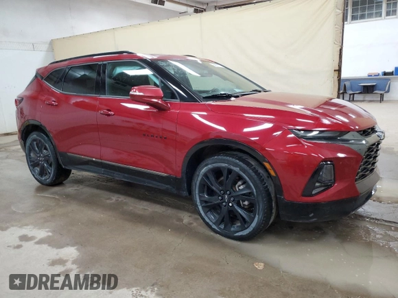 2019 Chevrolet Blazer RS with VIN 3GNKBJRS3KS684817, listed as a Copart auction lot 60059215 with 75,478 mi miles and Clean title. Bid and sale history available at DreamBid. Image 4.