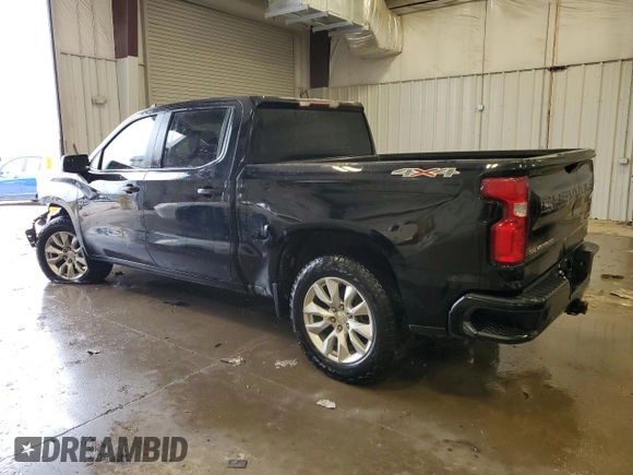 2021 Chevrolet Silverado 1500 Custom with VIN 1GCPYBEH9MZ171784, listed as a Copart auction lot 83081484 with 94,772 mi miles and Salvage Title. Bid and sale history available at DreamBid. Image 2.